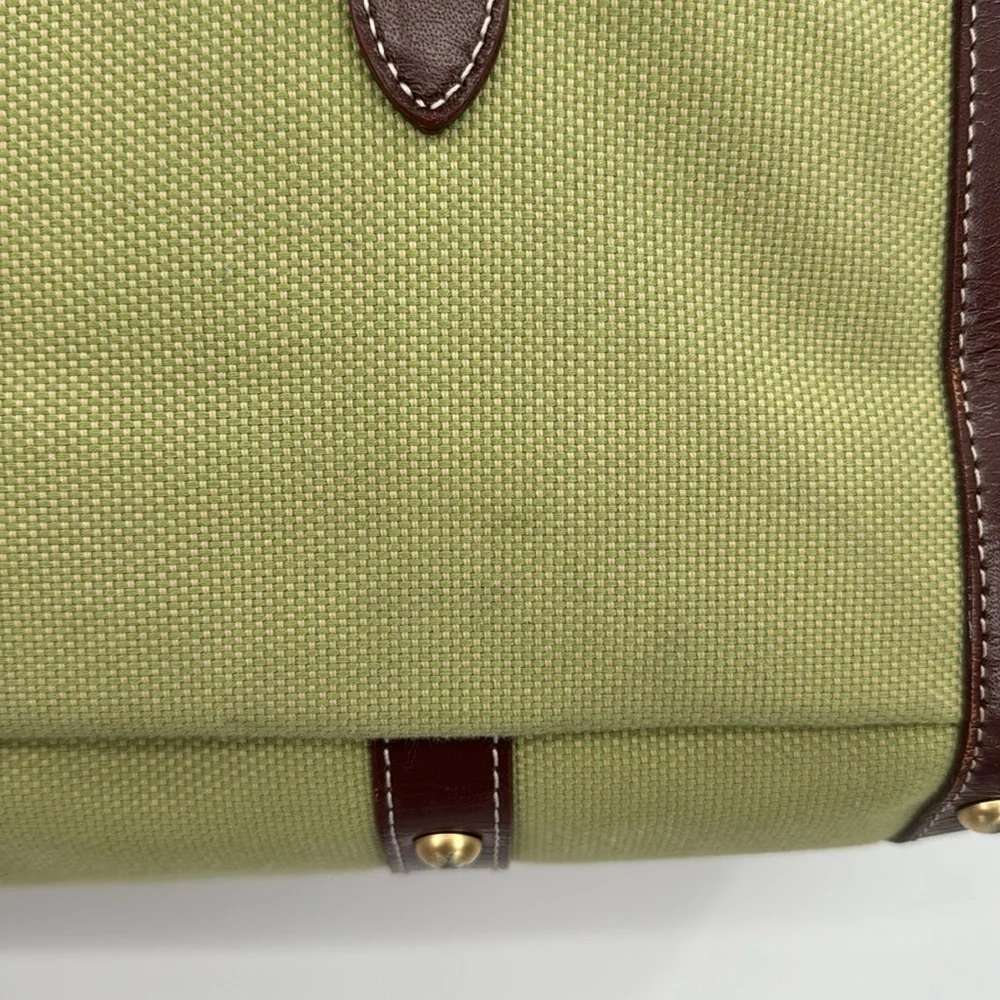 Coakley Laptop Bag green and brown leather